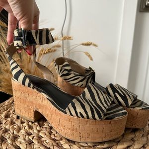 H&M Zebra Platform Sandal